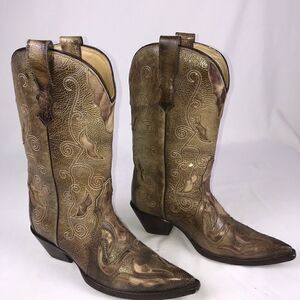 Corral  Womens Brown Cutout Western Style boots